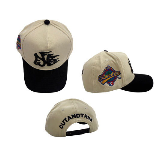 ( Corduroy Material Cream ) NJ x CUTANDTRIM CAP
