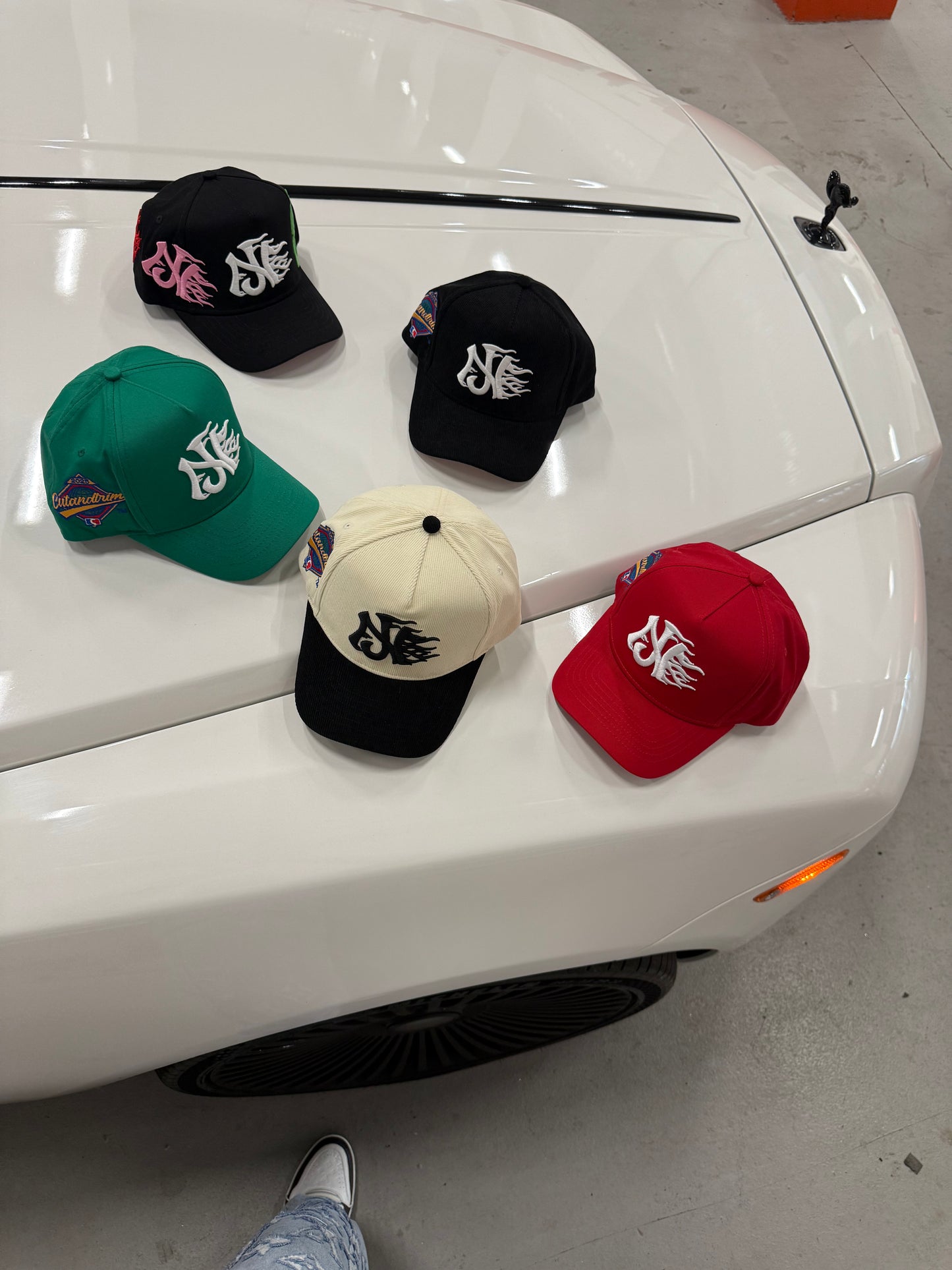 ( Corduroy Material Cream ) NJ x CUTANDTRIM CAP